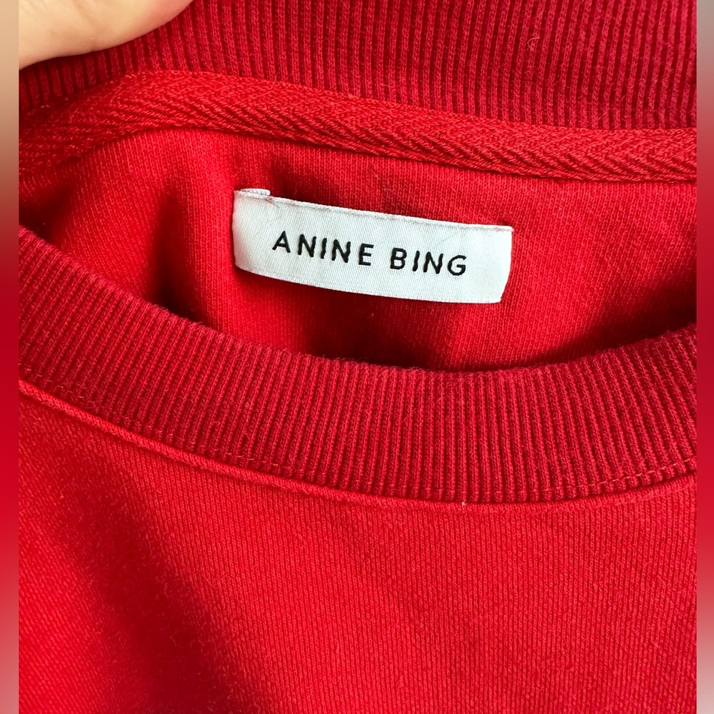 ANINE Bing red crewneck sweater